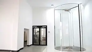 Стеклянные автоматические револьверные двери